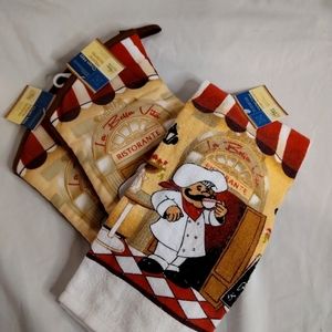 NWT La Bella Vita Ristorante 3 piece Kitchen Set